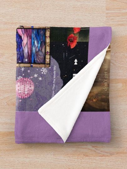 midnights inspired collage Throw Blanket, Gift for Fan