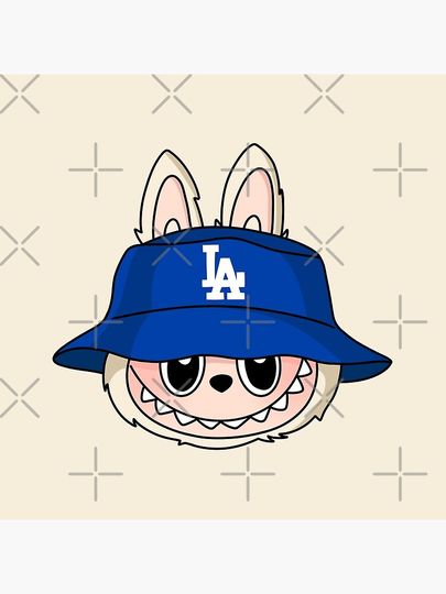 Labubu Soymilk Baseball Team Face Pillow, Cute Labubu Pillows Gift, Gift for Fan