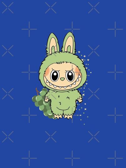 Green Grape Labubu Zipped Hoodie