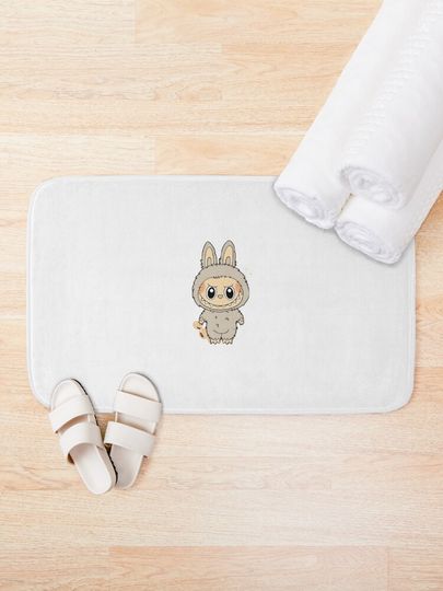 Soymilk Labubu Bath Mat, For Bathroom, For Kitchen