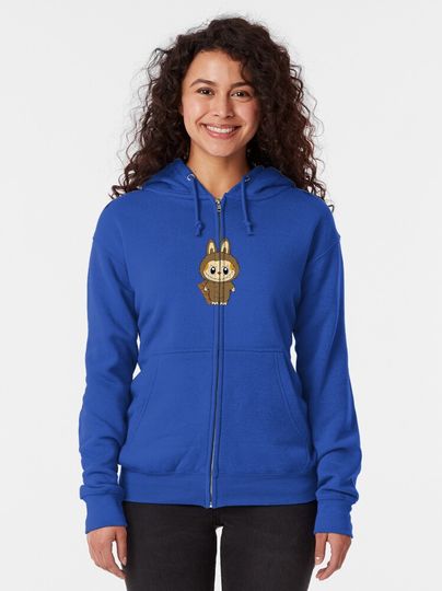 Secret Chestnut Cocoa Labubu Zipped Hoodie