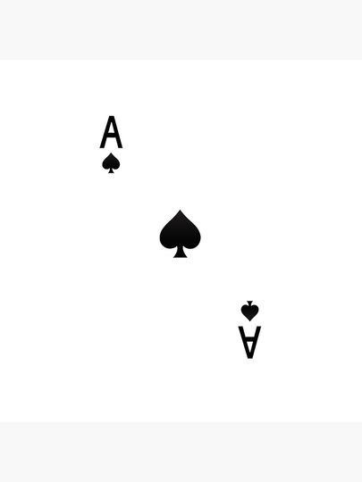 Ace of Spades- Playing Card Design Pillow