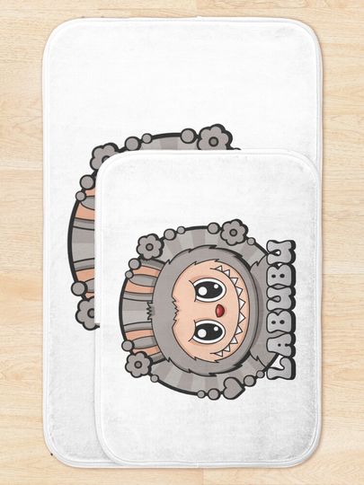 Labubu Sesame Bath Mat, For Bathroom, For Kitchen