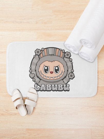 Labubu Sesame Bath Mat, For Bathroom, For Kitchen