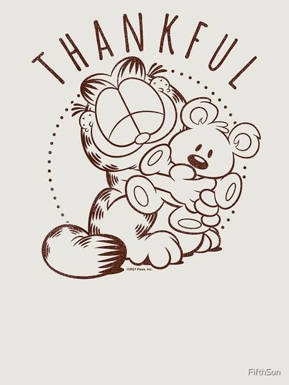 Garfield Fall Thankful Teddy Bear Hugs Premium Hoodie