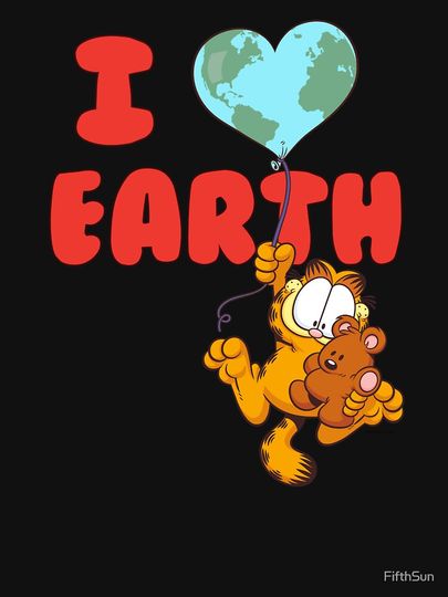 Garfield I Love Earth Day Poster Premium Hoodie