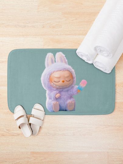 Labubu Ice lolly Bath Mat, For Bathroom, For Kitchen