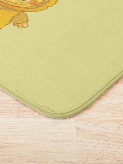 Yellow Labubu Bath Mat, For Bathroom, For Kitchen