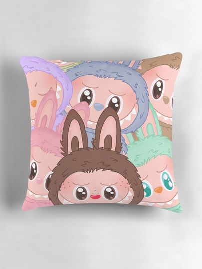 Labubu Series 1 And 2 Phone Case Pillow, Cute Labubu Pillows Gift, Gift for Fan