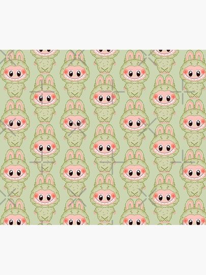 Labubu Green Grape Version 2 Throw Blanket, Gift for Kids, Cute Gift