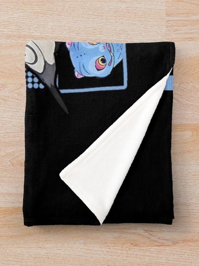 Kpop Cat Funny Cat Retro Style Fleece Blanket
