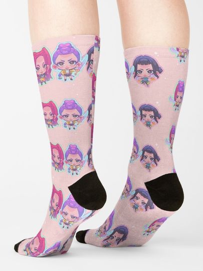 Huntrix Kpop Demon Hunters Chibi Socks, Gift For Fan