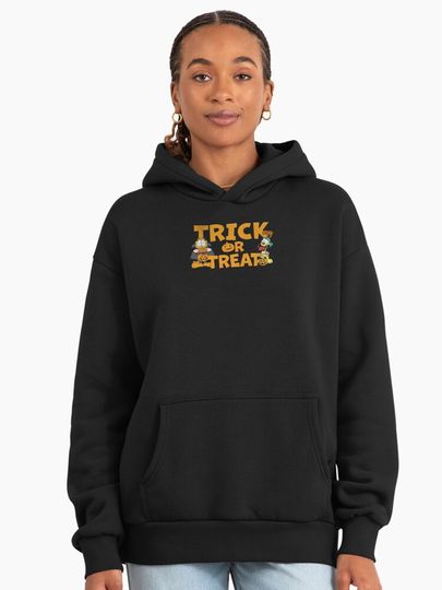 Garfield Odie Garfield Halloween Trick Or Treat Premium Hoodie