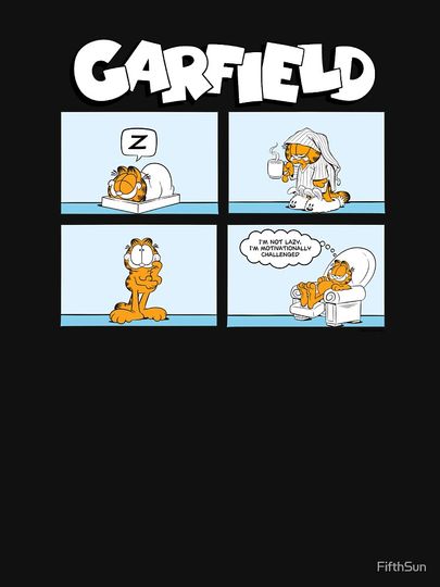 Garfield Morning Routine Garfield Comic Strip Premium Sweatshirt