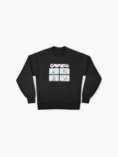 Garfield Morning Routine Garfield Comic Strip Premium Sweatshirt