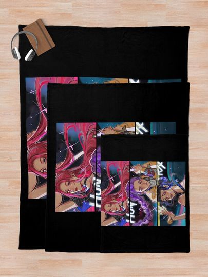 Huntrix Kpop Demon Hunters Fleece Blanket