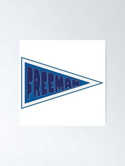 LA Dodgers Freeman Pennant Flag Poster