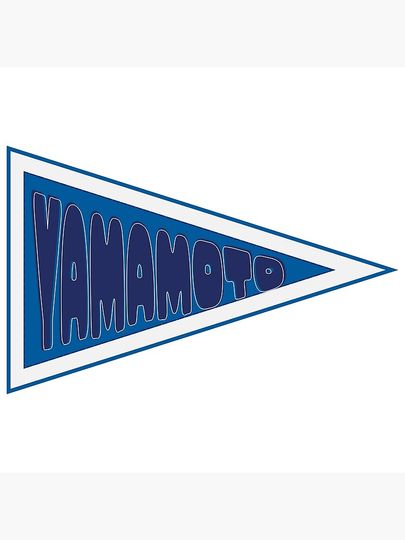 LA Dodgers Yamamoto Pennant Flag Poster