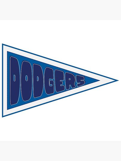 LA Dodgers Pennant Flag Poster