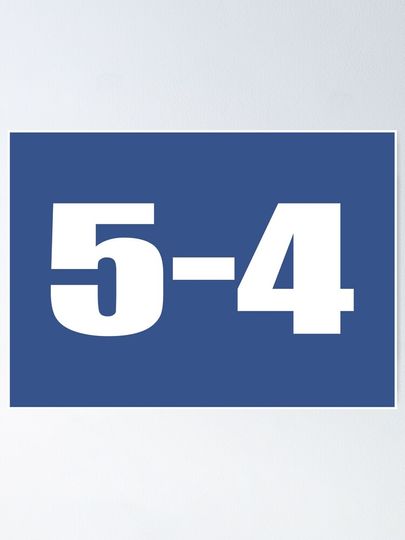 Dodgers 5-4. #2 Poster