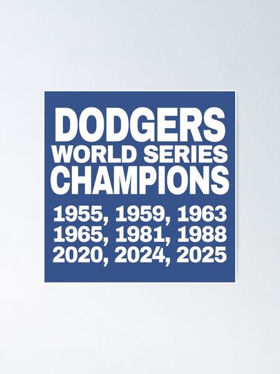 Dodgers Champions. Poster