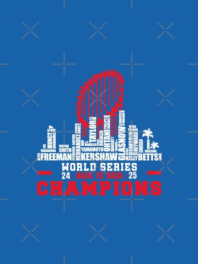 LA Baseball 2025 Back To Back Champions iPhone Case