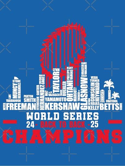 LA Baseball 2025 Back To Back Champions Poster