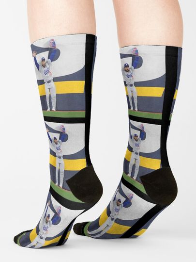 World Series Ground Rule Double Moment – Los Angeles Dodgers Baseball Socks