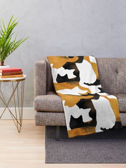 Calico Cat Camo  Throw Blanket