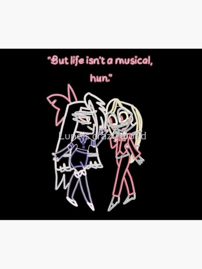Neon Vaggie and Charlie from Hazbin Hotel Poster