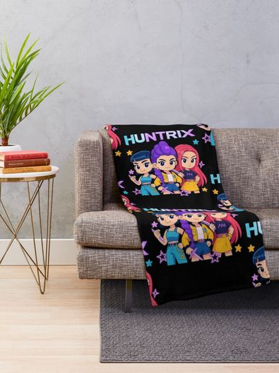 K-Pop Demon Hunters - Huntrix Fleece Blanket, Gift For Fan
