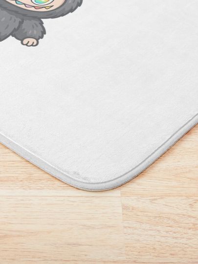 Gray Labubu Toy Bath Mat, For Bathroom, For Kitchen