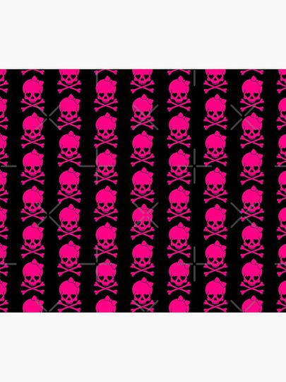 Pink Skull Duvet Cover