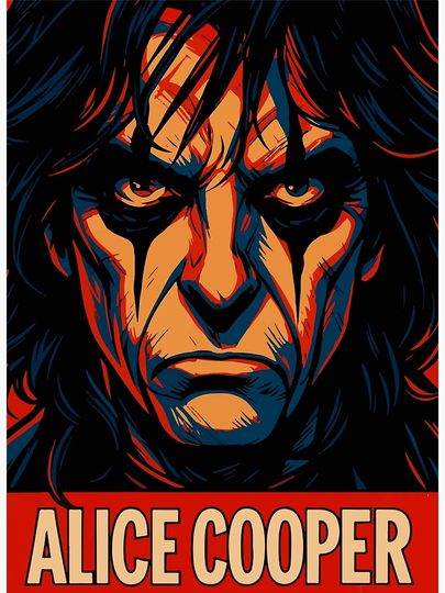 Alice Cooper Poster – Iconic Rock Artwork Gift for Music Collectors