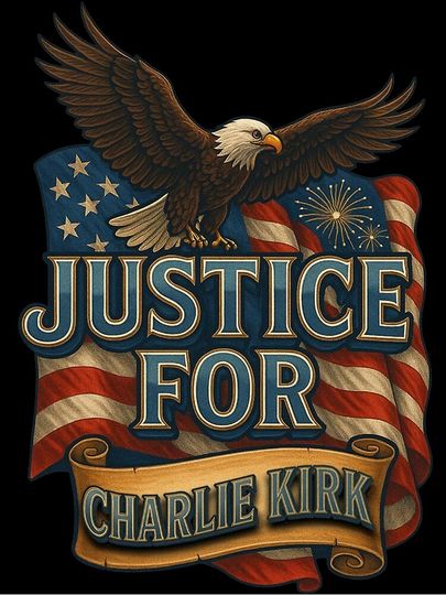 JUSTICE For Charlie Kirk American Eagle Poster