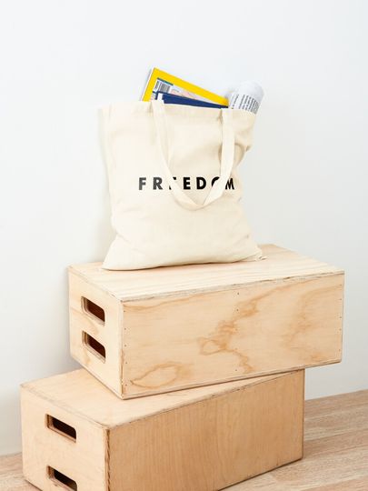 Freedom Charlie Kirk Tote Bag