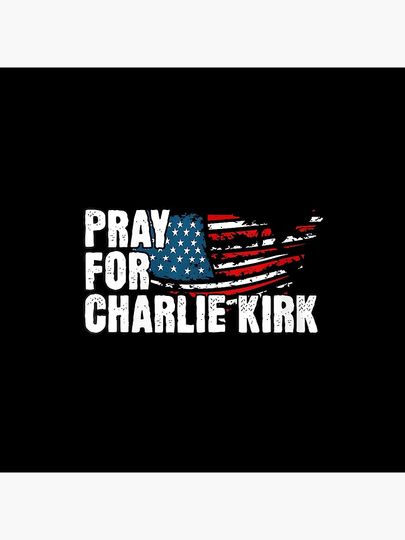 Pray For Charlie Kirk American Flag Tote Bag