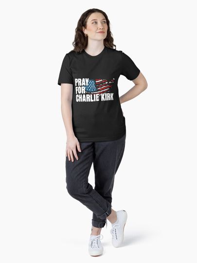 Pray For Charlie Kirk American Flag Essential T-Shirt