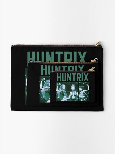 HUNTRIX: K-Pop Demon Hunters (Black & Green Edition) Zipper Pouch