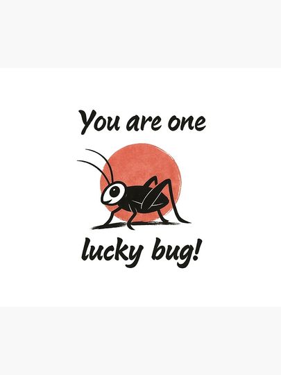 You Are One Lucky Bug Mulan Inspired Lucky Cricket Throw Blanket