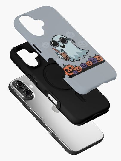 Boo with Bubble Tea iPhone Case