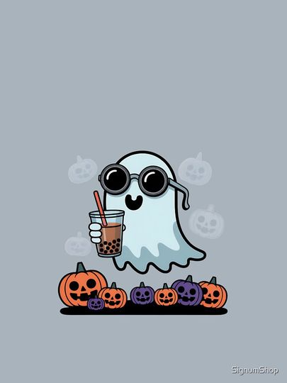 Boo with Bubble Tea iPhone Case