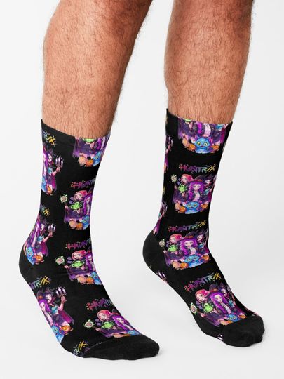 HUNTRIX Kpop Demon Hunters Halloween Witches   Socks