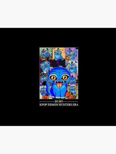 Derpy Tiger Era Kpop Demon Pumpkin Halloween Throw Blanket