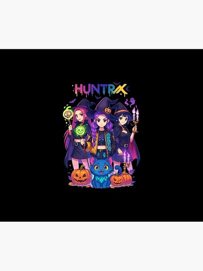 Spooky Huntrix Witches Halloween Kpop Demon Hunter Throw Blanket