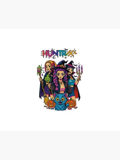 Kpop Huntrix Halloween Witches Pop Art Throw Blanket