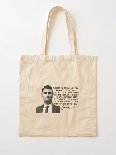 Charlie Kirk , A True Patriot Charlie Kirk Tote Bag