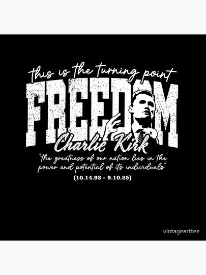 Freedom Charlie Kirk, Political Jokes, Election, Funny Quote, Flag America Tote Bag