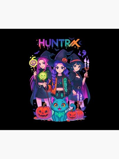 Spooky Huntrix Witches Halloween Kpop Demon Hunter Throw Blanket