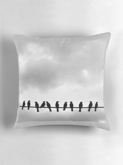 Birds On A Wire Pillow
